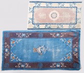 TWO CHINESE PEKING WOOL RUGSTW