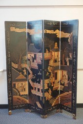 TWO CHINESE POLYCHROME DECORAT