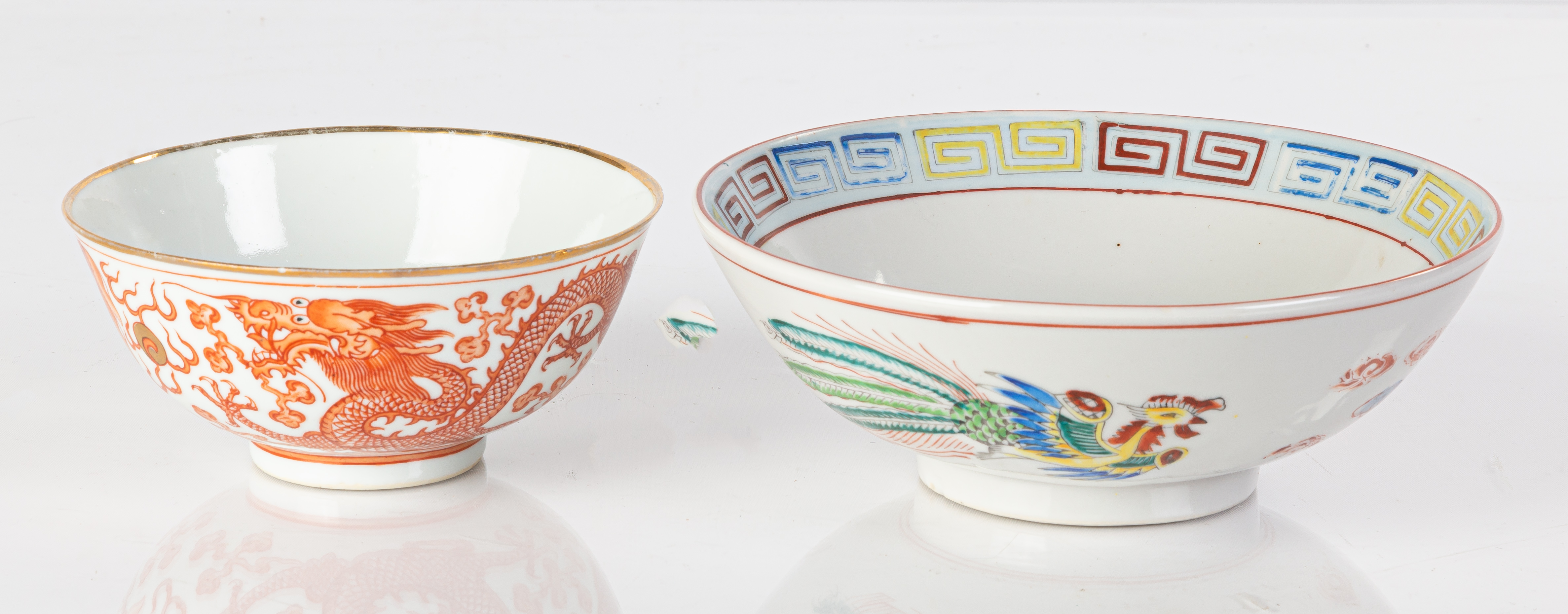 TWO CHINESE PORCELAIN BOWLS Signed.