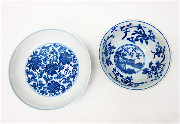 TWO CHINESE PORCELAIN BOWLS: the