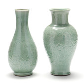 TWO CHINESE PORCELAIN CELADON
