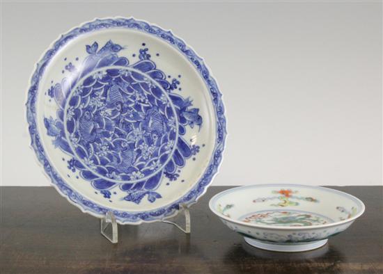Two Chinese porcelain dishes