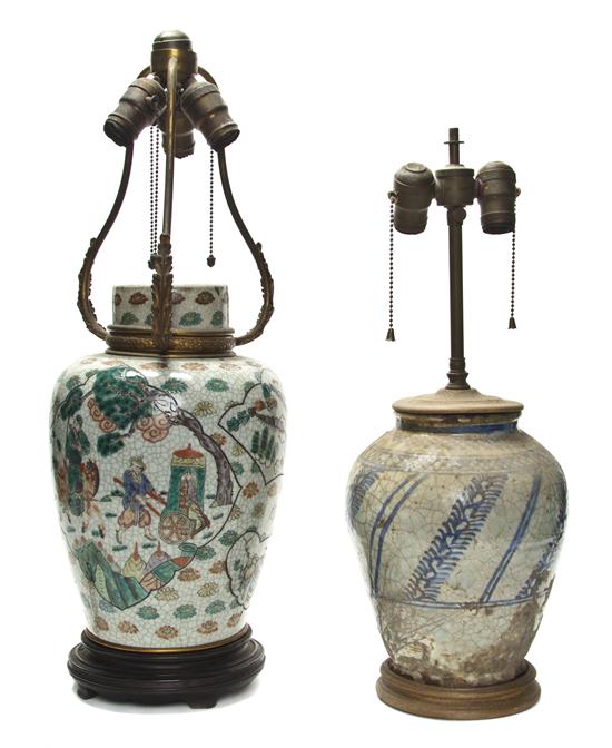 *Two Chinese Porcelain Ginger