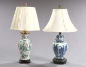 Two Chinese Porcelain Lamps,