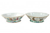TWO CHINESE PORCELAIN OVAL BOW