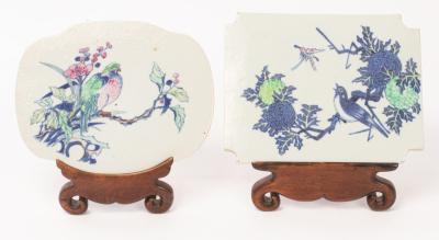 Two Chinese porcelain plaques,