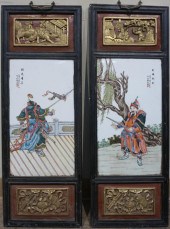 TWO CHINESE PORCELAIN PLAQUES