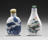 Two Chinese Porcelain Snuff Bo