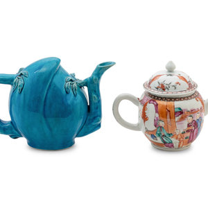 Two Chinese Porcelain Teapots