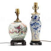 TWO CHINESE PORCELAIN VASE TAB