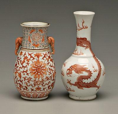Two Chinese porcelain vases, both