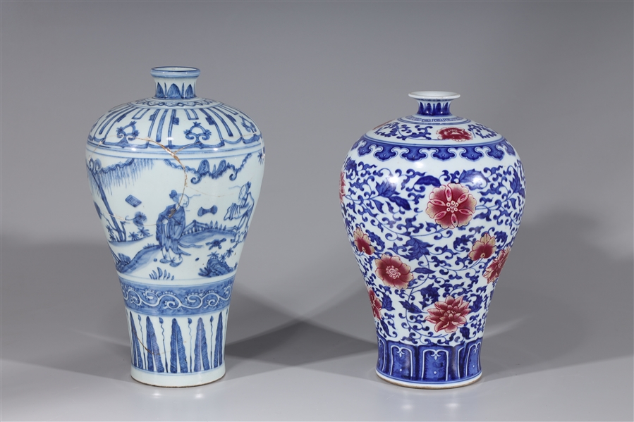 Two Chinese porcelain vases; one