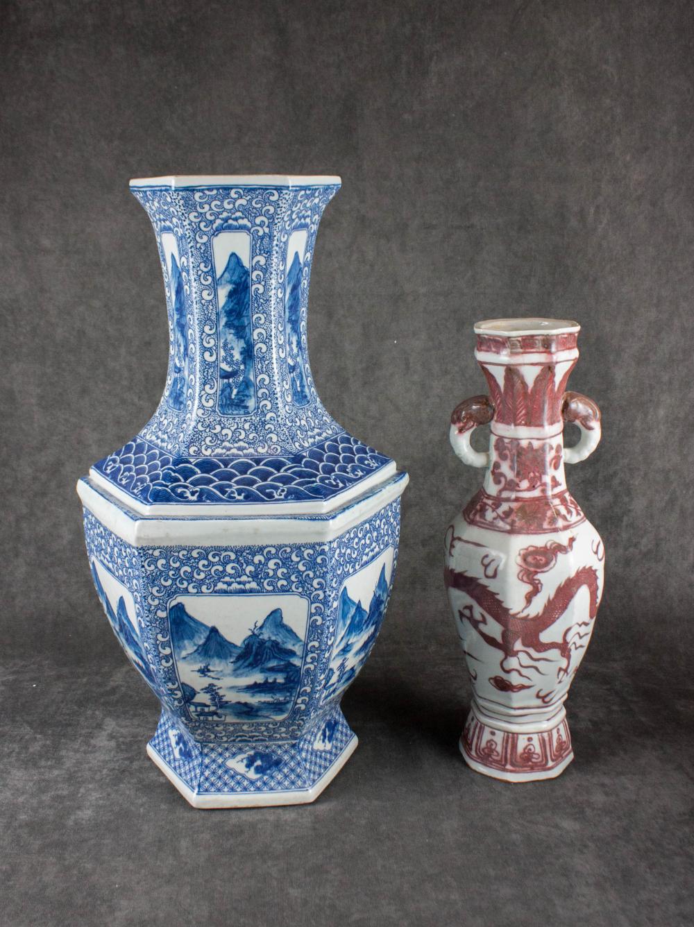 TWO CHINESE PORCELAIN VASESTWO