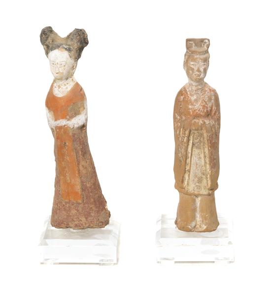 Two Chinese Pottery Tomb Figures
