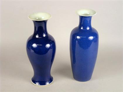 Two Chinese powder blue glazed