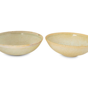 Two Chinese Qingbai Glazed