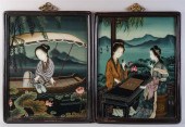 TWO CHINESE REVERSE PAINTINGS