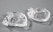 TWO CHINESE ROCK CRYSTAL BRUSH