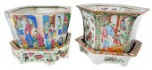 TWO CHINESE ROSE MEDALLION PLA