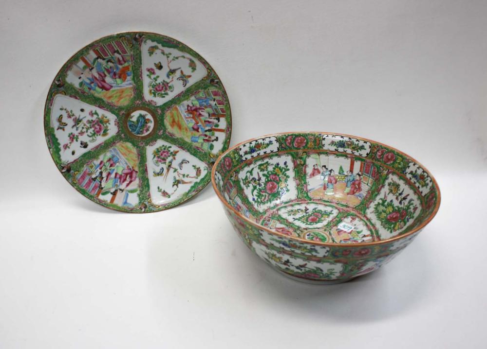 TWO CHINESE ROSE MEDALLION
