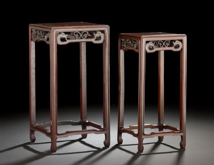 Two Chinese Rosewood Miniature