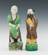 Two Chinese Sancai Glazed Figu