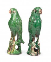 TWO CHINESE SANCAI GLAZED POTT