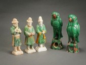 TWO CHINESE SANCAI GLAZED POTT