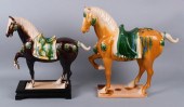 TWO CHINESE SANCAI-GLAZED POTT