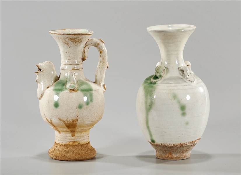 Two Chinese sancai-style glazed