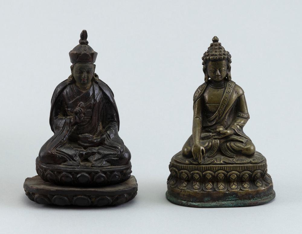 TWO CHINESE SEATED DEITIES 19TH