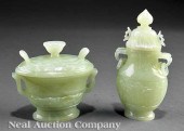 Two Chinese Serpentine or Bowe