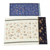 TWO CHINESE SILK EMBROIDERED P