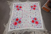 TWO CHINESE SILK EMBROIDERED P