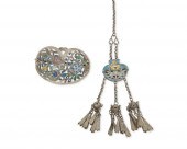 TWO CHINESE SILVER AND ENAMEL