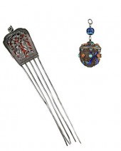 TWO CHINESE SILVER VINAIGRETTE