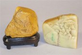 Two Chinese soapstone carvings