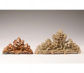 Two Chinese soapstone carvings