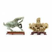TWO CHINESE STONE CARVINGS 20t