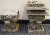 TWO CHINESE STONE GARDEN ORNAM
