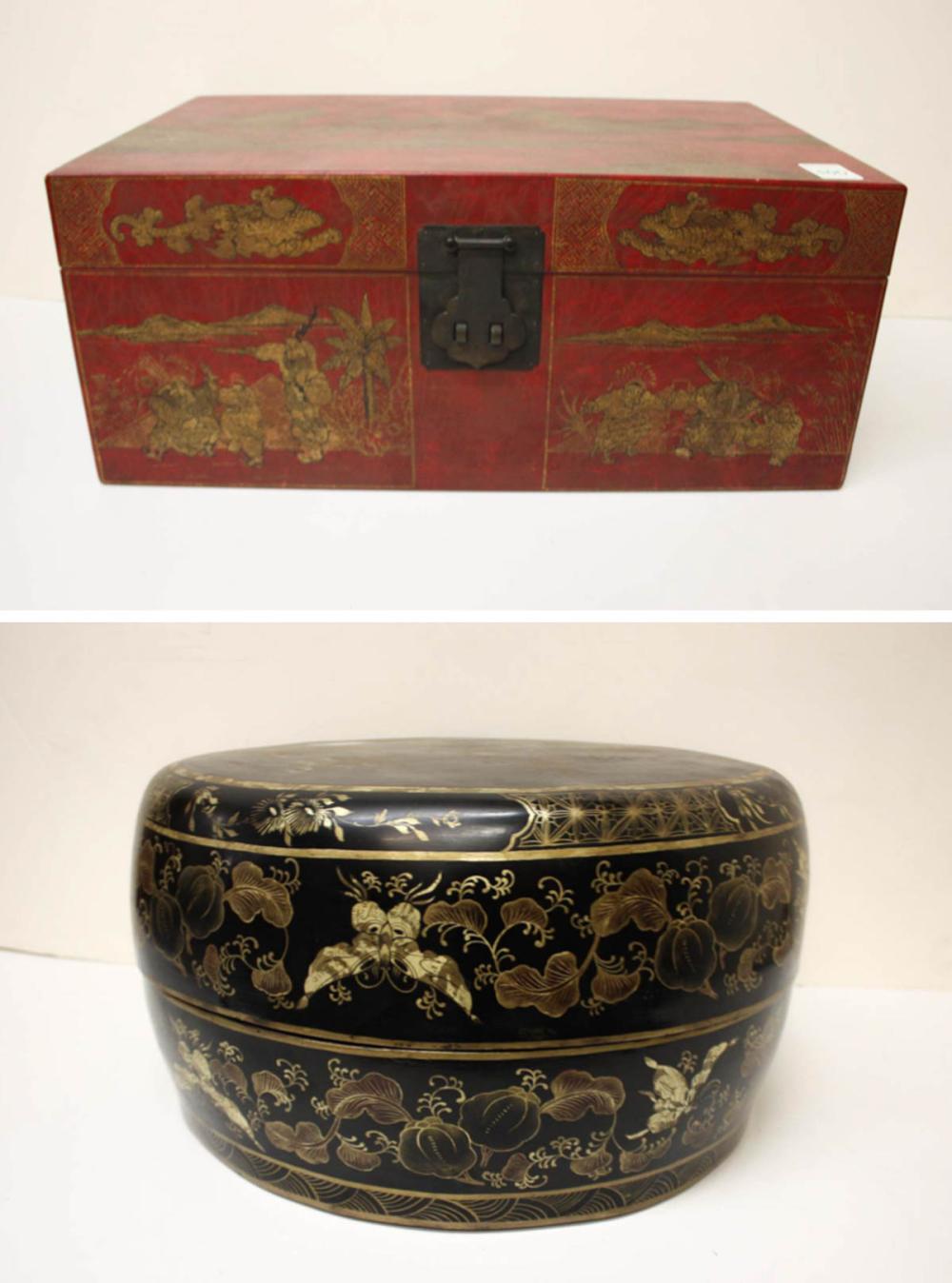 TWO CHINESE STORAGE VESSELS: