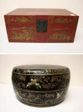 TWO CHINESE STORAGE VESSELS: R