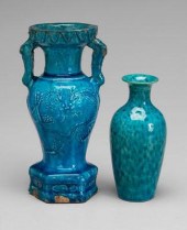 Two Chinese vases: one conical