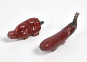 TWO CHINESE VEGETABLE FORM WAT