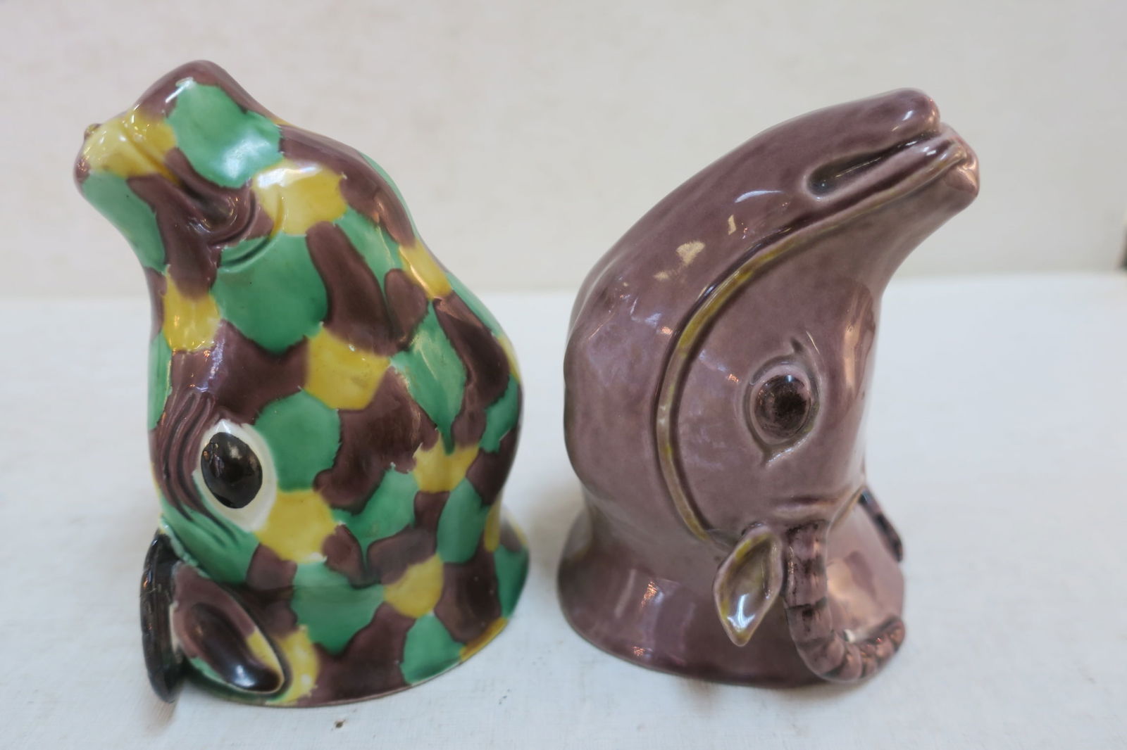 TWO CHINESE WATER BUFFALO STIRRUP