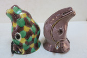 TWO CHINESE WATER BUFFALO STIR