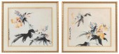 TWO CHINESE WATERCOLORS ON PAP