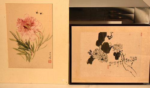 TWO CHINESE WATERCOLORSTwo