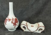 TWO CHINESE WHITE AND PLUMB GL