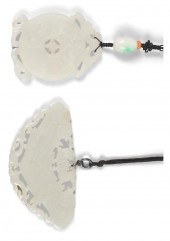 TWO CHINESE WHITE JADE CARVING